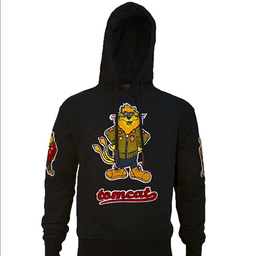 BLACK TOP GUN TOMCAT HOODIE SIZE XL